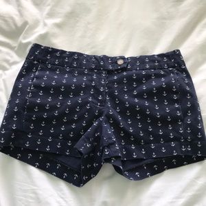 Navy Anchor J. Crew Shorts
